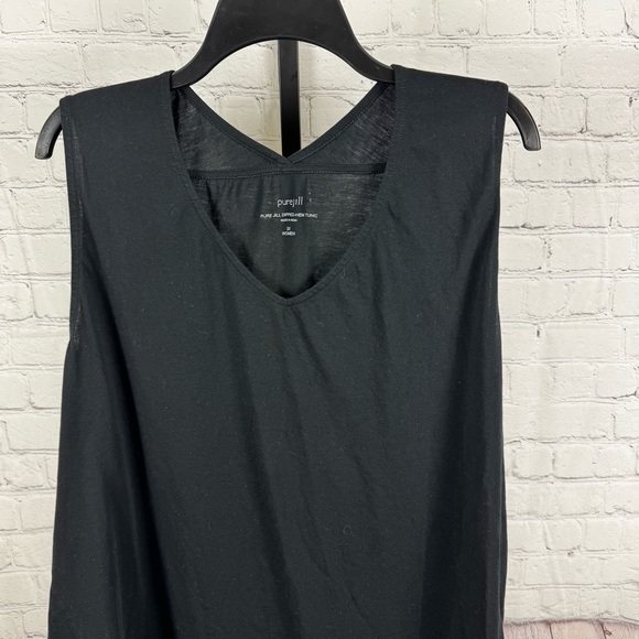 Pure Jill Dipped-Hem Tunic Classic Black Size 3X - Picture 1 of 3